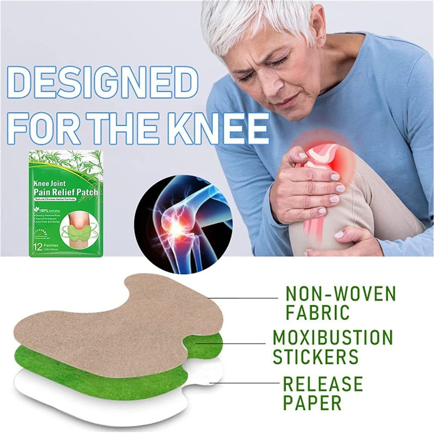 Flexiknee-Flexiknee Natural Knee Pain Patch,Herbal Knee Patches for Bone on  Bone