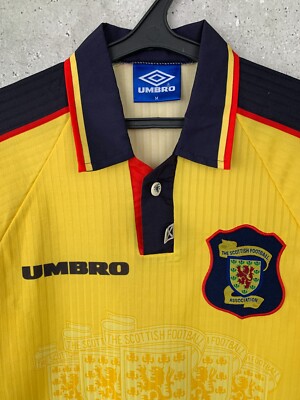 SCOTLAND NATIONAL TEAM 1997 1998 1999 AWAY FOOTBALL SHIRT UMBRO