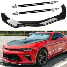 Front Bumper Lip Splitter Spoiler Strut Rods Body Kits For Chevy Camaro