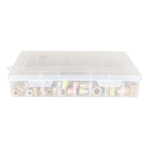 Zinc Steel Rivet Nut Kit 300Pc Rivnut Nutsert Assort 150pcs Metric+150pcs SAE US - Picture 2 of 11