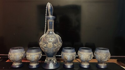 SERVIEREN 6 Teile Glas und Filigran Zypern 