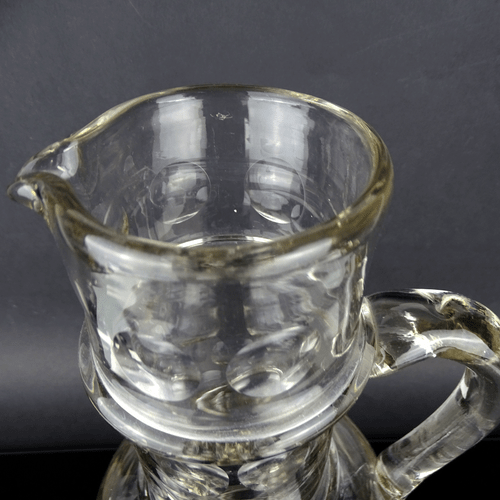 Antik Wein-Wasser Kanne Krug Glas Schliff ▶ 33,5 cm ◀ Böhmen Austria um 1915 - 第 5/10 張圖片