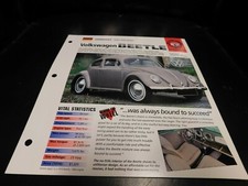 1945+ Volkswagen VW Beetle Spec Sheet Brochure Photo Poster