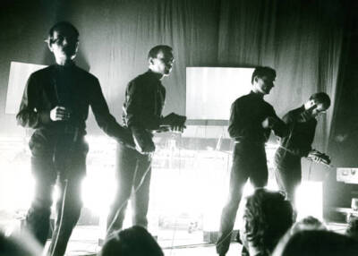 Ralf Hutter Florian Schneider Wolfgang Flur Karl Bartos Kraftwerk 1981 PHOTO 1