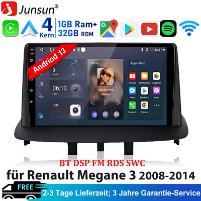 CarPlay Für Renault Megane III 2008-2015 Android 15 Autoradio GPS NAVI RDS DAB+