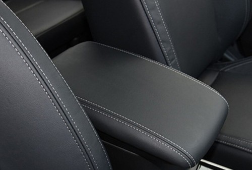 Black Leather Central Console Storage Box Trim For Mitsubishi Outlander 2017-20 - Picture 6 of 6