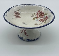 COMPOTIER PLAT CREIL ET MONTEREAU TERRE DE FER OLGA POLYCHROME FIN XIX EME