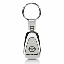 Mazda 6 Chrome Metal Tear Drop Key Chain