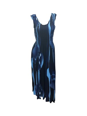 Damen-Maxikleid Übergröße Curve abstraktes Muster Gummizug bis UK-Größe 22 P17