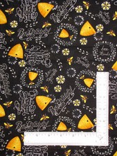 Bee Hive Phrases Fabric By The Yard Grateful Honey Bees Cotton Hi Fashion C1435