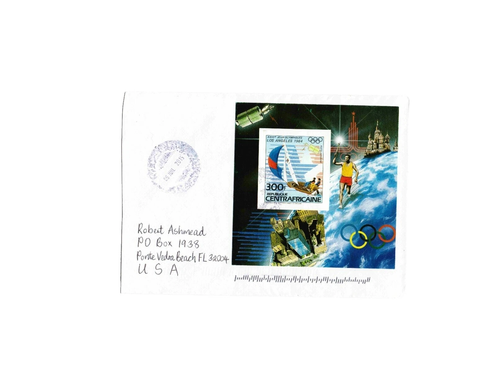 Cubierta de estampillas de la República Centroafricana