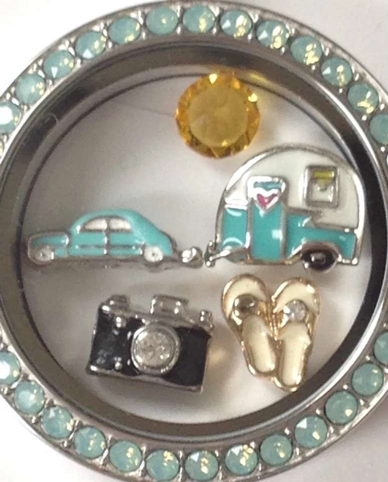 ❤️AUTÉNTICO MEDALLÓN ORIGAMI BÚHO ÓPALO DEL PACÍFICO Y JUEGO DE 5 DIJES VACACIONES O RETIRO❤️ Foto 2 de 3