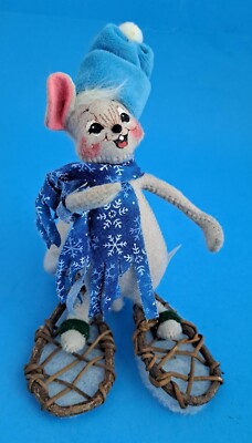 ANNALEE 5'' BLUE SNOWSHOE MOUSE - MINT @2002 HTF