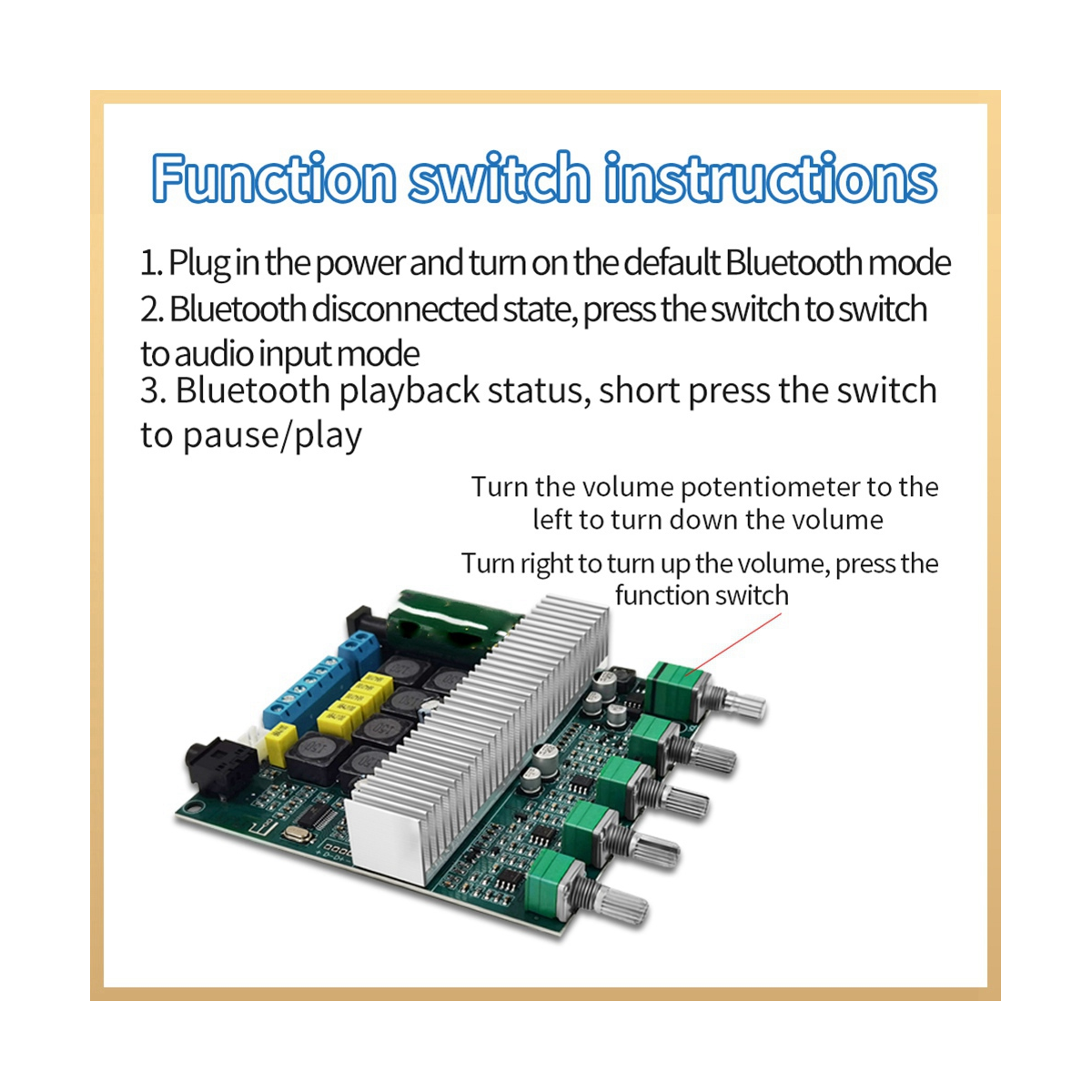 TPA3116 Bluetooth Amplifier Board 2.1 Channel High Bluetooth 5.0