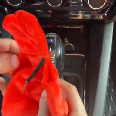 2Pcs Car Gear Shift Cover Hoodie Car Gear Shift Cover, Mini Hoodie For Car Shifter, Automotive Interior Accessories Shift Knobs Fashionable Hooded Shirt Car Shifter Knobs Cover Trim (Blue Red) In