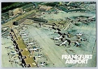 Postcard Aerial View Frankfurt am Main Airport Airplanes BT15