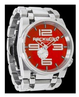 Rockwell Time 50mm Round Wristwatch Silver / Red Stainless Steel Rockwell Time 50mm Round Wristwatch Silver / Red Stainless Steel