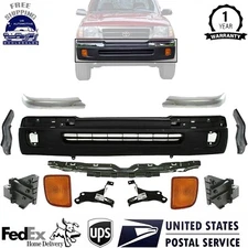 Front Bumper Kit + Reinforcement + Bracket For 1998-2000 Toyota Tacoma 2WD / 4WD