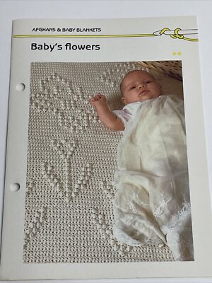 Marshall Cavendish Baby's Flowers Blanket  Crochet Pattern Card