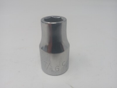 Craftsman USA 7/16 inch 6 Point 1/2 inch Drive Shallow Socket 44054  -G- Series