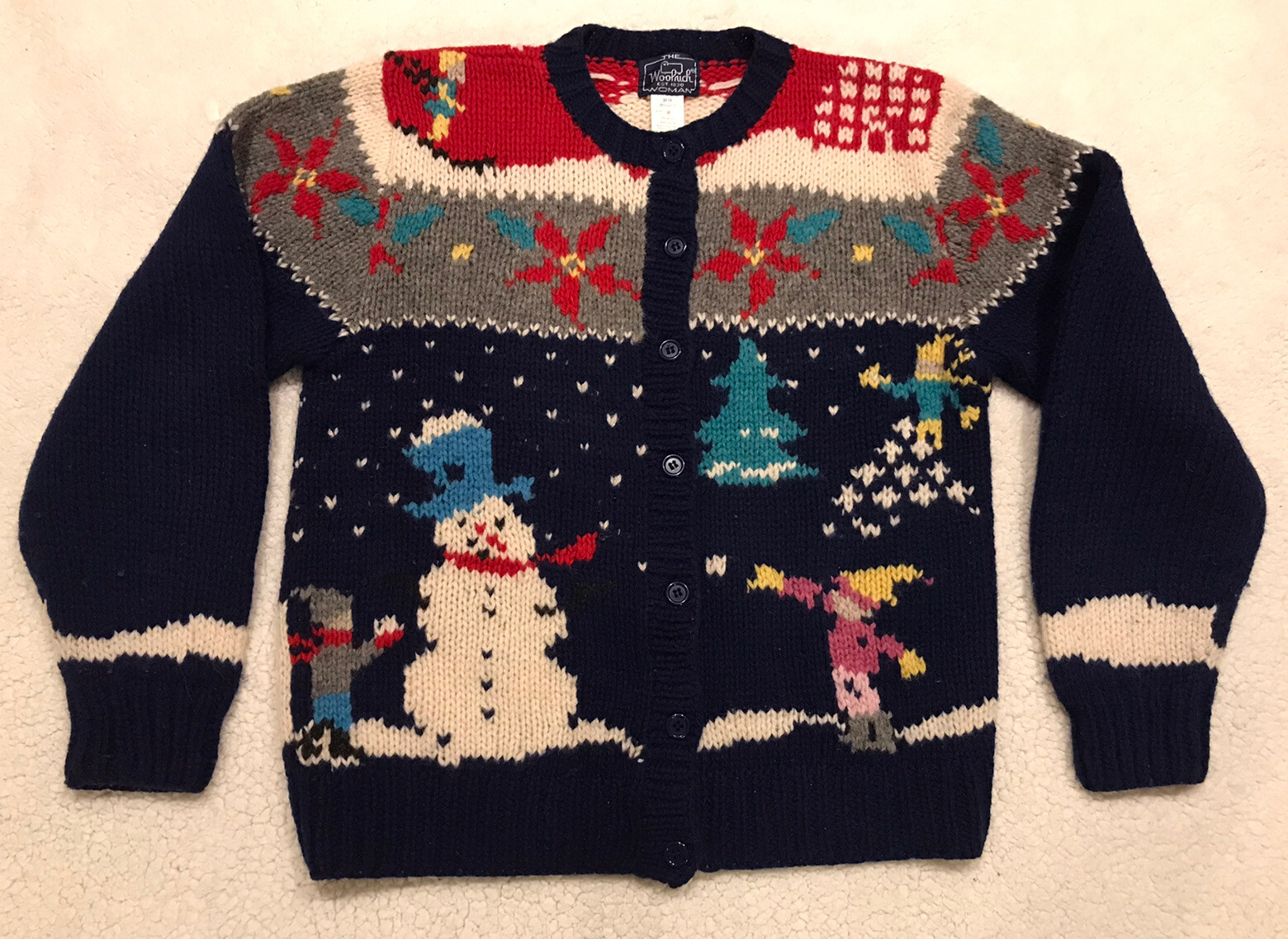 Woolrich Womens Medium Wool Christmas 