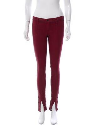 $240 J Brand Red Skinny Leg Jeans Size 25 Coat Oxbld RN# 117965