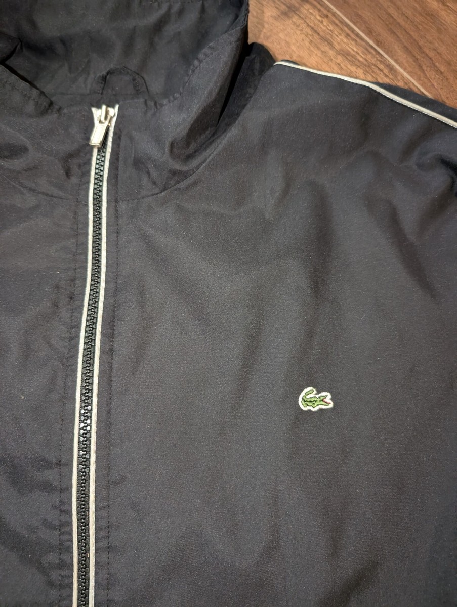 Lacoste Sport Jacket Men's US Large Black Full Zip Track