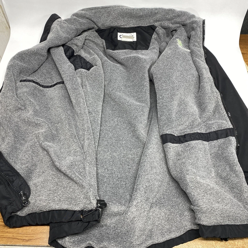 Cintas Centurylink Jacket Black Fleece Lined 31 x 22 Logo Coat Zipper Pockets - Image 2 of 4