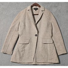 St. John Double Face Wool Angora  Cashmere Blend Blazer Sewn by Hand Size Small