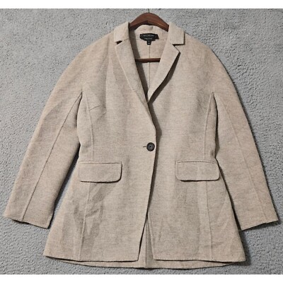 St. John Double Face Wool Angora & Cashmere Blend Blazer Sewn by Hand Size Small