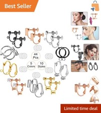 10 Pairs Clip-On Earring Converters with Comfort Pads for Non-Pierced Ears