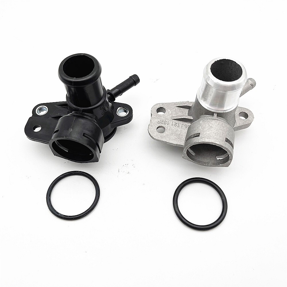 2x Water Coolant Hose Connector Flange 06J121132F Plastic & Aluminum