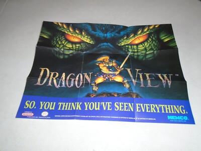 Dragon View POSTER ONLY    Super Nintendo SNES
