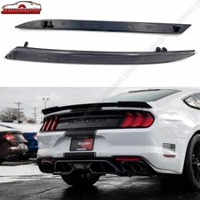 Pair Black Smoked Lens Rear Bumper Reflector Housing For 2018-2022 Ford Mustang