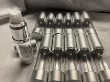 Travel Pump Lotion Dispenser Bottles  Container Cosmetic Airless Lot Of 12 50ML