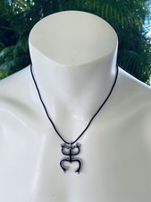 PUERTO RICO BORICUA COQUI TAINO METAL BLACK PENDANT Unisex NECKLACE SOUVENIRS