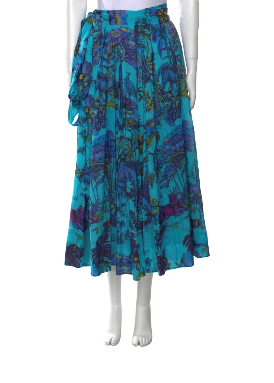 $5500 NEW CHRISTIAN DIOR SKIRT TOILE DE JOUY BLUE PURPLE BLACK 42 FIT 38 40 image 5