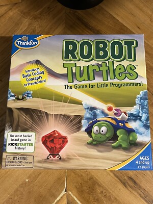 Think Fun Robot Turtles STEM  Coding Board Game for Preschoolers Ex. Cond.