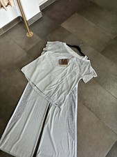 elisa cavaletti Hose Palazzohose Grau Weiß Viscose NEU M