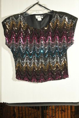 sequin top multicolor