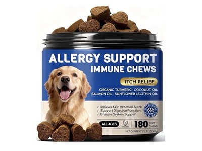 Dog Allergy Relief Chews. Anti-Itch, Hot Spots, Paw Licking - Immune Health