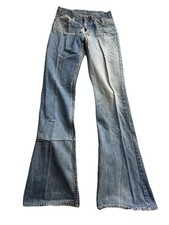 Levi's 646 Bell Bottom Jeans Distressed Orange Tab Vintage Denim 29X34
