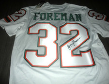 CHUCK FOREMAN MIAMI HURRICANES W/COA SIGNED OFFICIAL LICENSED ADIDAS JERSEY