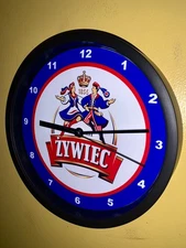 Zywiec Polish Poland Beer Bar Tavern Man Cave Clock Advertising Sign