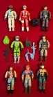 Vintage 1986 GI Joe ARAH Lot of 8 Action figures Hasbro Some Accessories
