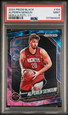 2024-25 Panini Prizm Black Alperen Sengun Nebula FOTL  1/1 PSA 9 Houston Rockets