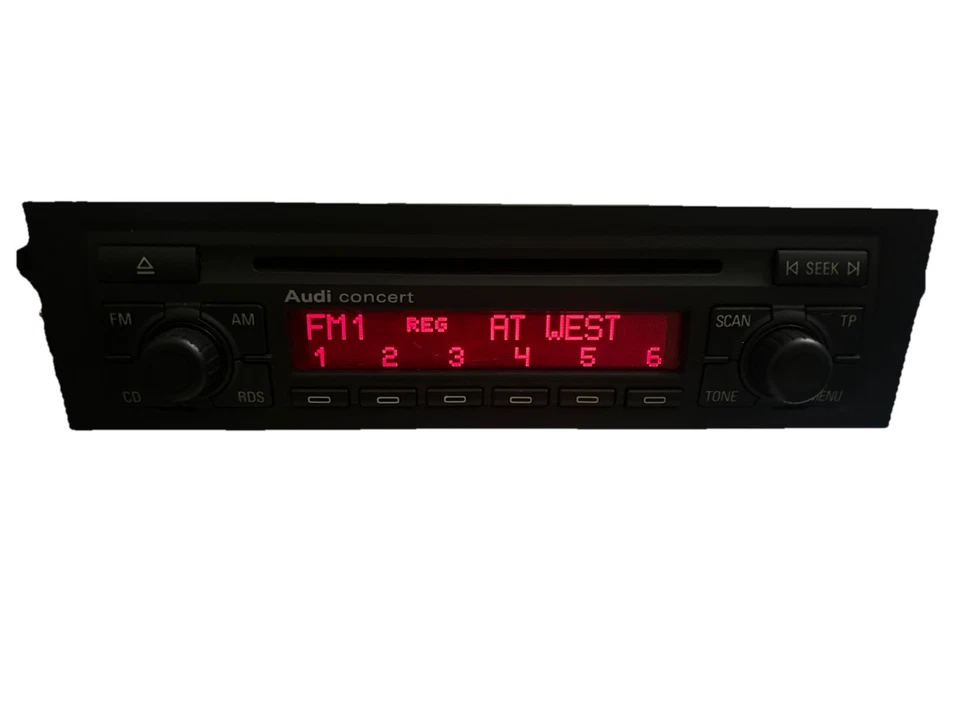CD Autoradio original Audi Concert A3 8P 8P0035186 C + Radio Code funktioniert - Bild 2 von 4