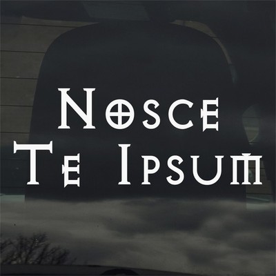 Nosce Te Ipsum Latin Know Thy Self Vinyl Decal Sticker