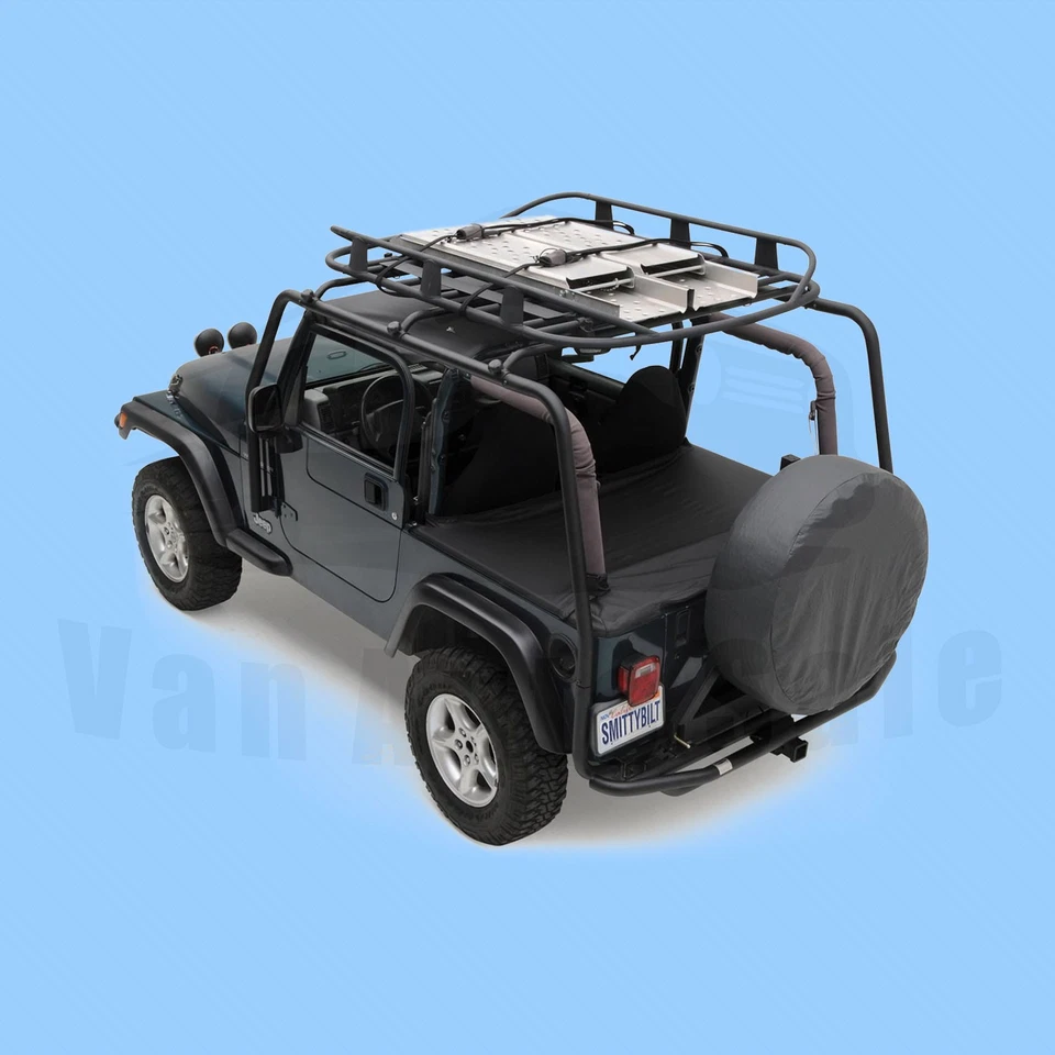 Baca de techo Dire 1987-1995 t Smittybilt de acero negro para Jeep Wrangler 87-95 Foto 2 de 3