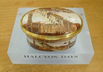 Halcyon Days ''London Bridge Is Falling Down'' Emaille Spieluhr 2 7/8'' (7,25 cm)